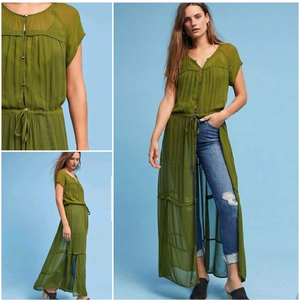 Anthropologie Maeve sheer duster